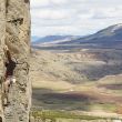 Chapando en la Muralla - Javier escalando en la Gran Muralla de Coyhaique, Chile