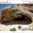 Croquis sector Cueva - Reseña del de sector Cueva de la escuela de escalada Peñas de Marín.