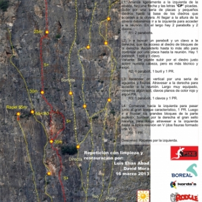 Croquis de la vía Carrillo-Pagán