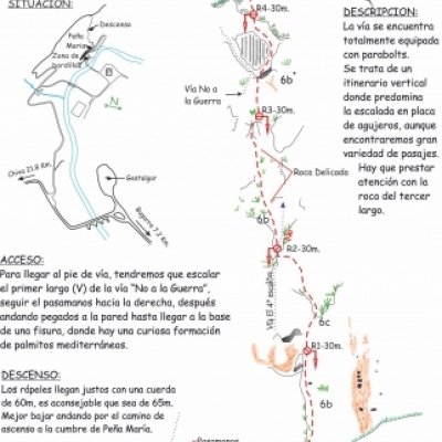 Croquis actualizado de la vía Asaltamontes