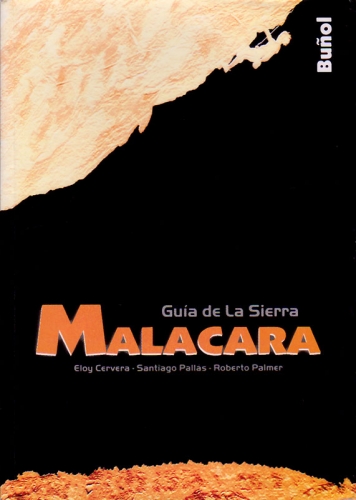Guía de la Sierra de Malacara - Guía de escalada de Buñol. Vías dibujadas sobre fotografía en color. Idioma: Castellano.