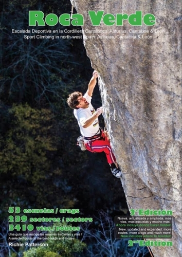 Roca Verde. Escalada deportiva en la cordillera Cantábrica - Segunda edición, completamente actualizada y revisada que incluye innumerables sectores y vías de escalada de las regiones de Asturias, Cantabria y León, en el noroeste de España, un destino perfecto para el verano. Se han inluido seis sectores publicados por primera vez, así como nuevos sectores de zonas ya existentes, y un par de sectores clásicos no recogidos en la primera edición. Roca verde contiene ahora más de 50 zonas de escalada, con un total de 239 sectores y 500 vías más (un centenar corresponden a la zona de Teverga), con un total de casi 3500 vías de escalada.

Todas las reseñas han sido revisadas y actualizadas, con la novedad de que los grados de dificultad se distinguen por colores, lo cual facilita la elección del sector con una rápida ojeada. Se han añadido más fotos de excelente calidad, de las mejores vías y escaladores locales, tomadas por algunos de los mejores fotógrafos de la región en su afán de capturar la esencia de cada zona. Esta nueva edición también ofrece una visión general de la escalada en bloque en Asturias, con indicaciones sobre la localización y las reseñas de algunos de los mejores lugares para su práctica.

Por último, hay códigos QR que enlazan con vídeos de vías y problemas de escalada de la región, con el fin de ofrecer una visión más profunda del ambiente en cada zona, así como un anticipo de la sensación de 
